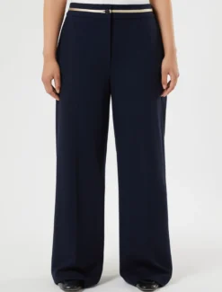 Pantaloni ampi in jersey - BLU NOTTE
