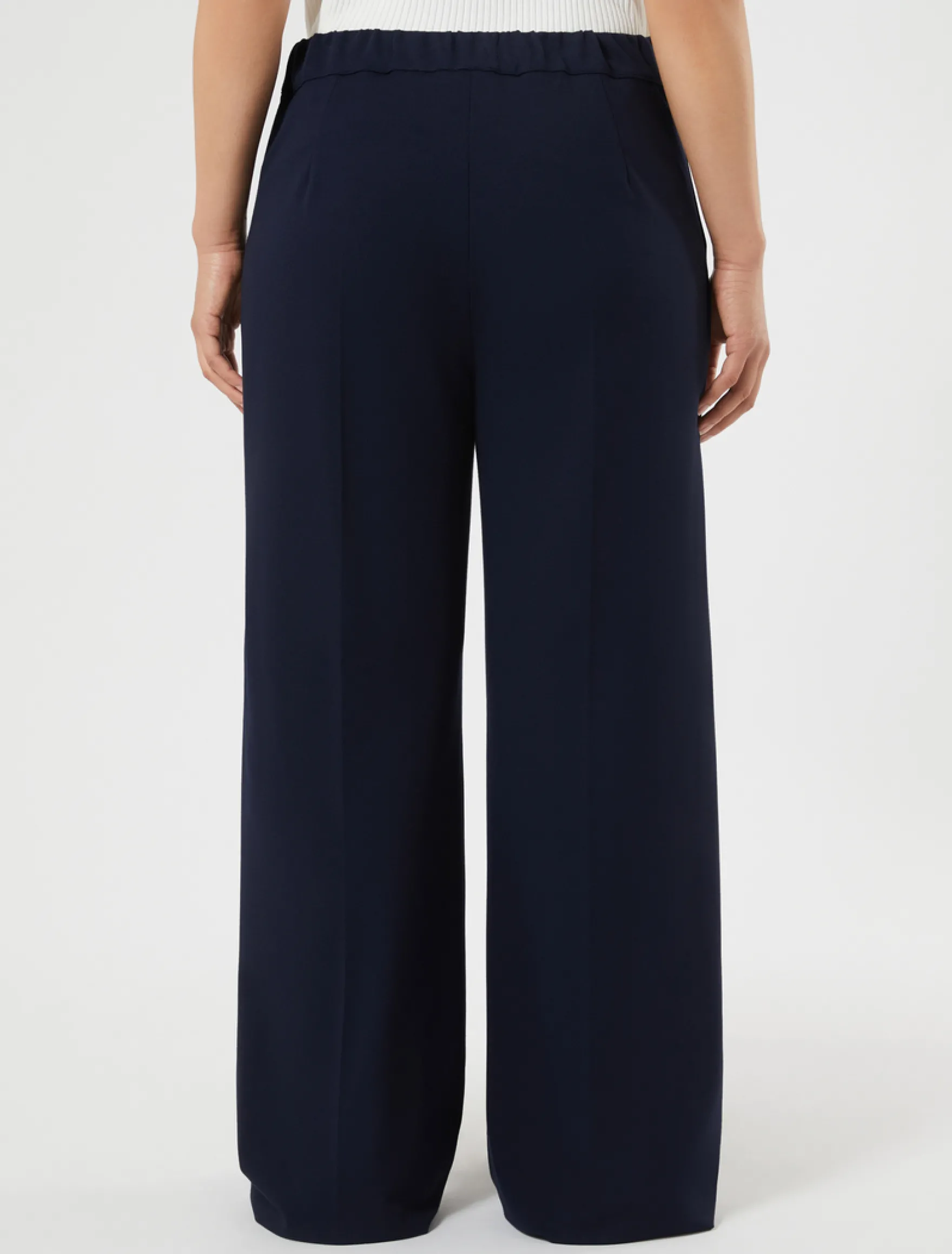 Pantaloni ampi in jersey - BLU NOTTE