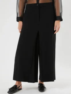 Pantaloni ampi in jersey - NERO