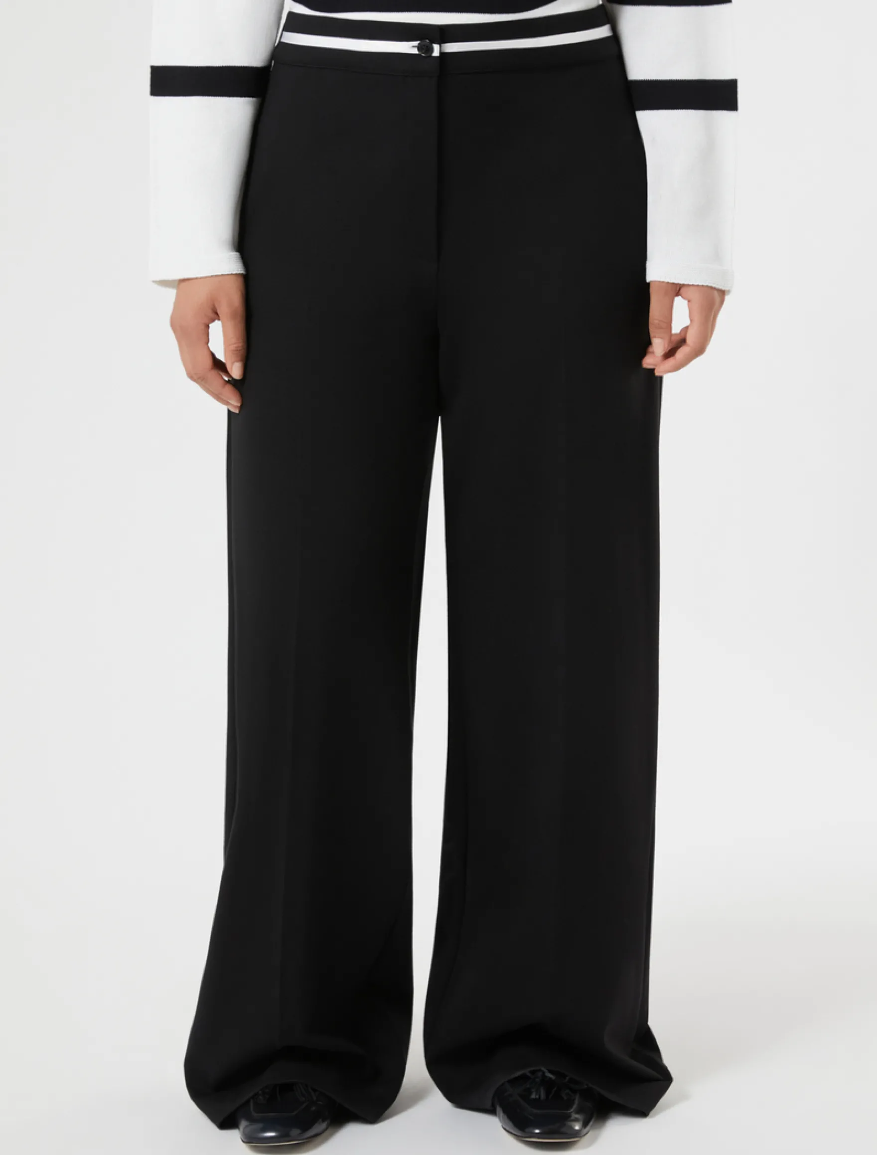 Pantaloni ampi in jersey - NERO