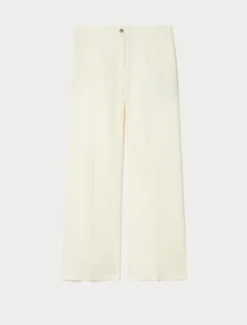 Pantaloni ampi in puro lino - AVORIO