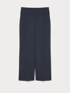 Pantaloni ampi in tela di pura lana - ANTRACITE
