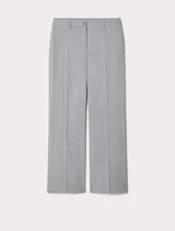 Pantaloni ampi in twill - GRIGIO MEDIO