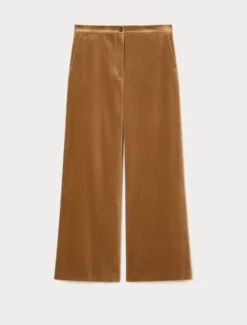 Pantaloni ampi in velluto - CAMMELLO