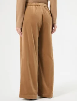 Pantaloni ampi in velluto - CAMMELLO