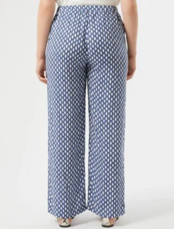 Pantaloni ampi in viscosa - BIANCO