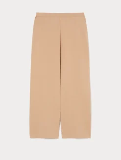 Pantaloni ampi in viscosa stretch - CAMMELLO