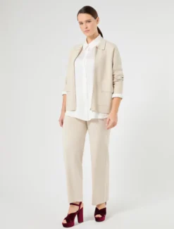 Pantaloni ampi in viscosa stretch - GHIACCIO