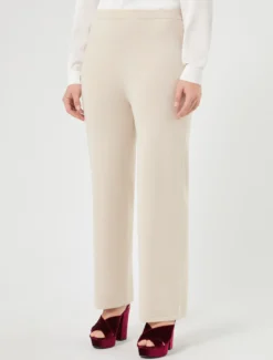 Pantaloni ampi in viscosa stretch - GHIACCIO