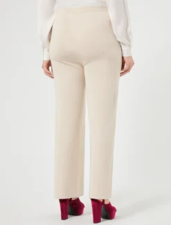 Pantaloni ampi in viscosa stretch - GHIACCIO