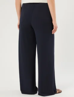 Pantaloni a palazzo in jersey - BLU NOTTE