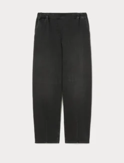 Pantaloni baggy in felpa denim - ANTRACITE