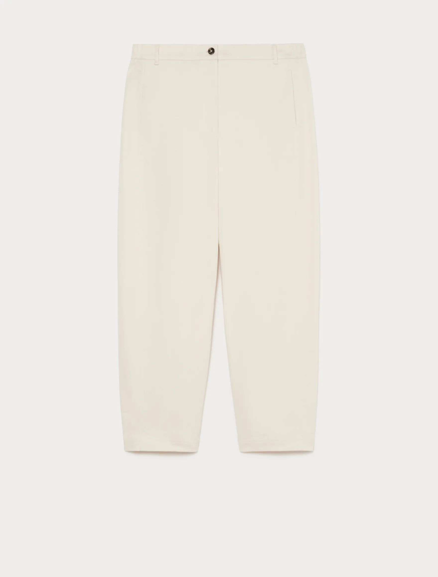 Pantaloni barrel in cotone - SABBIA