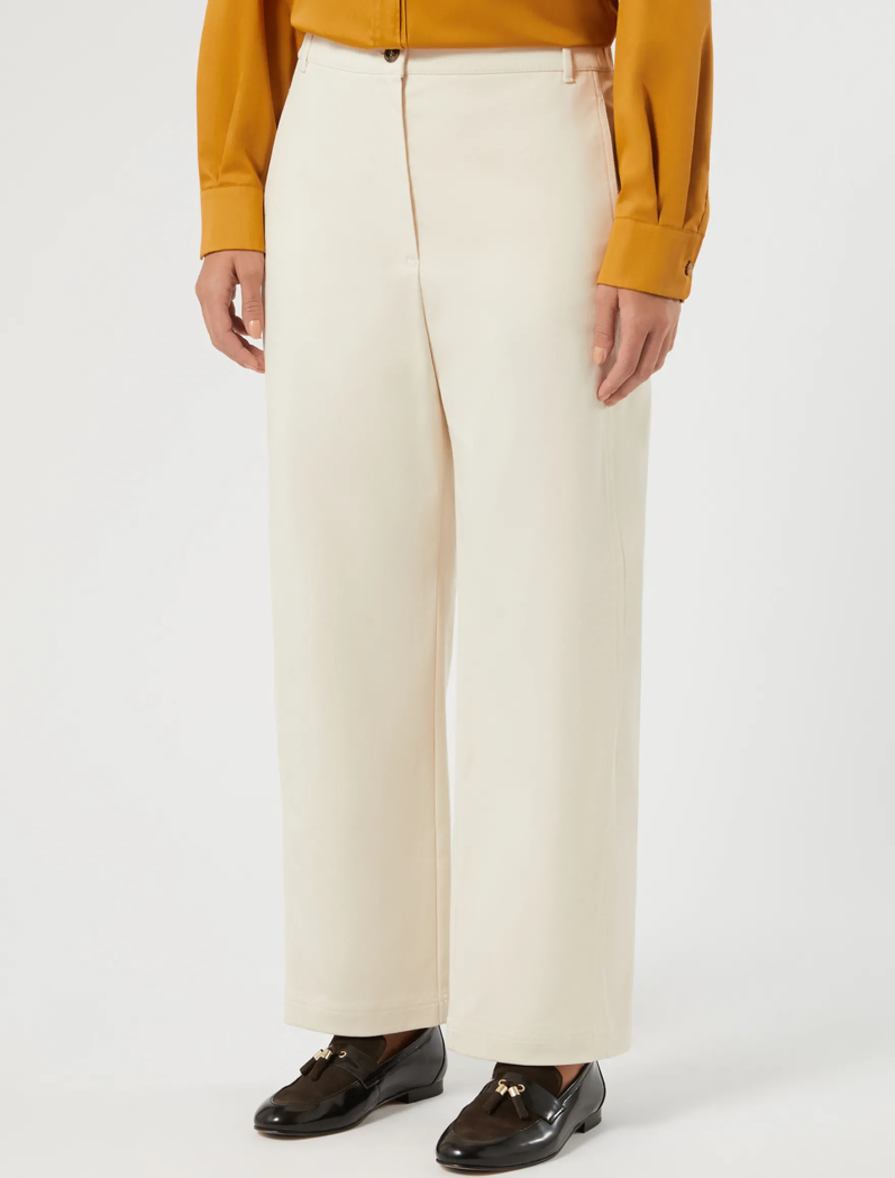 Pantaloni barrel in cotone - SABBIA