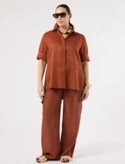 Pantaloni cargo in habotai di seta - AMBRA