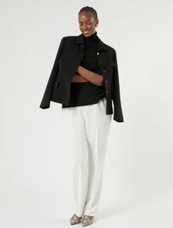 Pantaloni dritti in cady - BIANCO