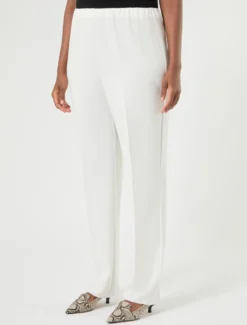 Pantaloni dritti in cady - BIANCO