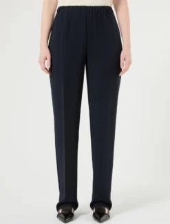 Pantaloni dritti in cady - BLU NOTTE