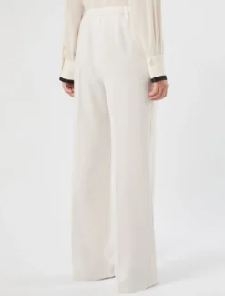 Pantaloni dritti in cady - GHIACCIO