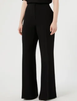 Pantaloni flare in cady - NERO