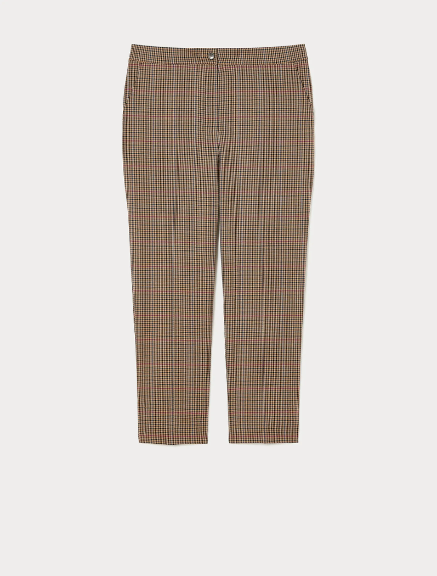 Pantaloni in batavia di lana - CAMMELLO