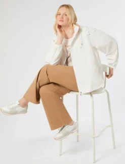 Pantaloni in bull di cotone - AVANA