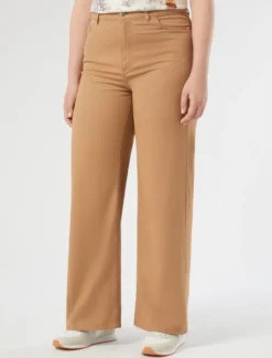 Pantaloni in bull di cotone - AVANA