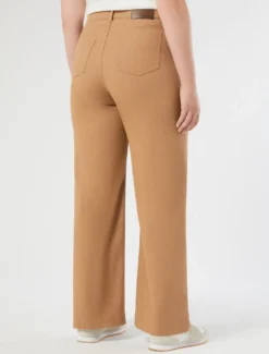 Pantaloni in bull di cotone - AVANA