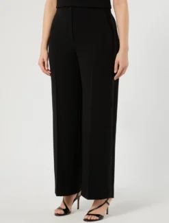 Pantaloni in cady e raso - NERO