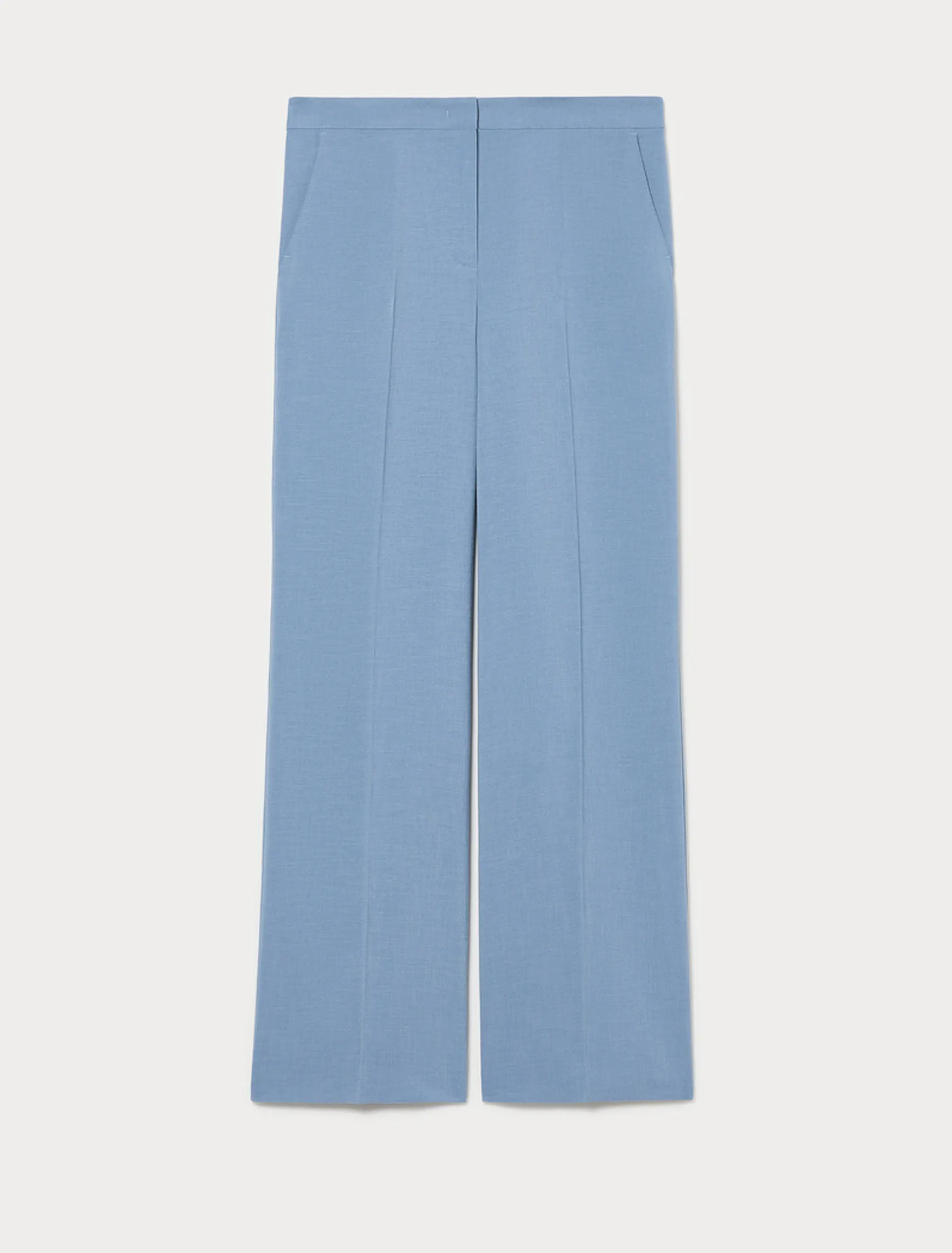 Pantaloni in cady mélange - AZZURRO