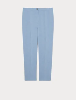 Pantaloni in cady mélange - AZZURRO