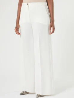 Pantaloni in cady triacetato - BIANCO