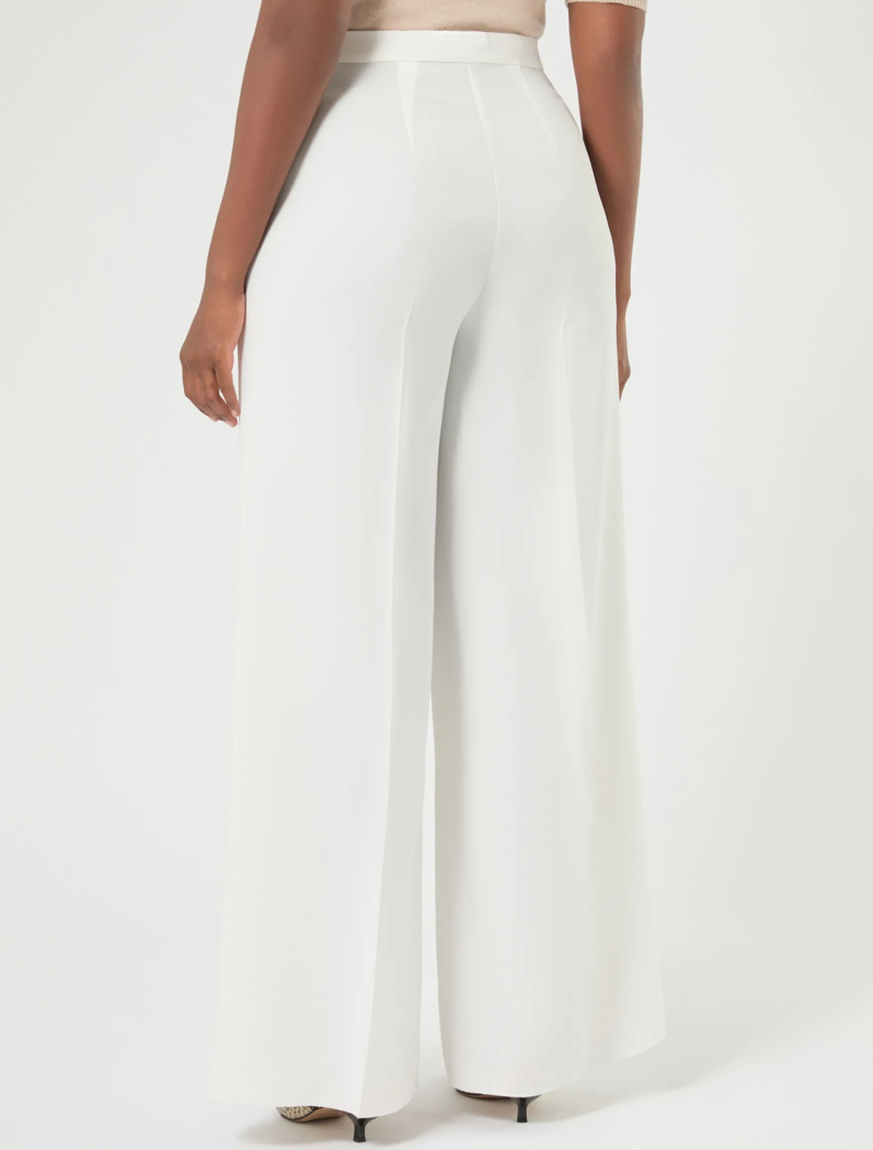 Pantaloni in cady triacetato - BIANCO