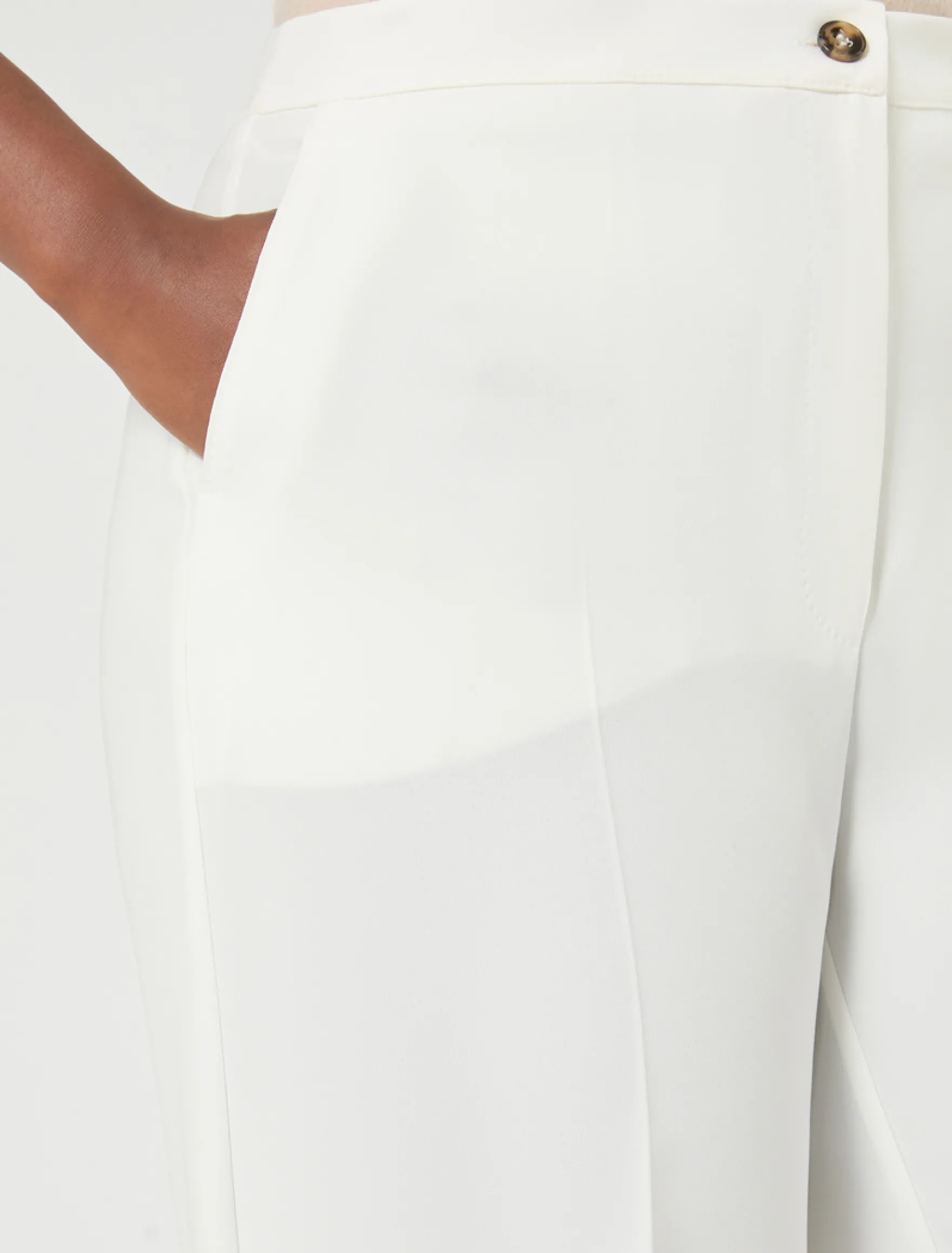 Pantaloni in cady triacetato - BIANCO