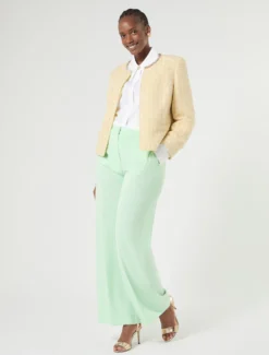 Pantaloni in cady - VERDE PASTELLO