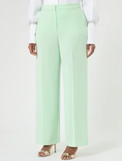 Pantaloni in cady - VERDE PASTELLO