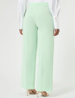 Pantaloni in cady - VERDE PASTELLO