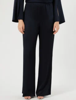 Pantaloni in envers satin - BLU NOTTE