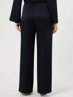 Pantaloni in envers satin - BLU NOTTE