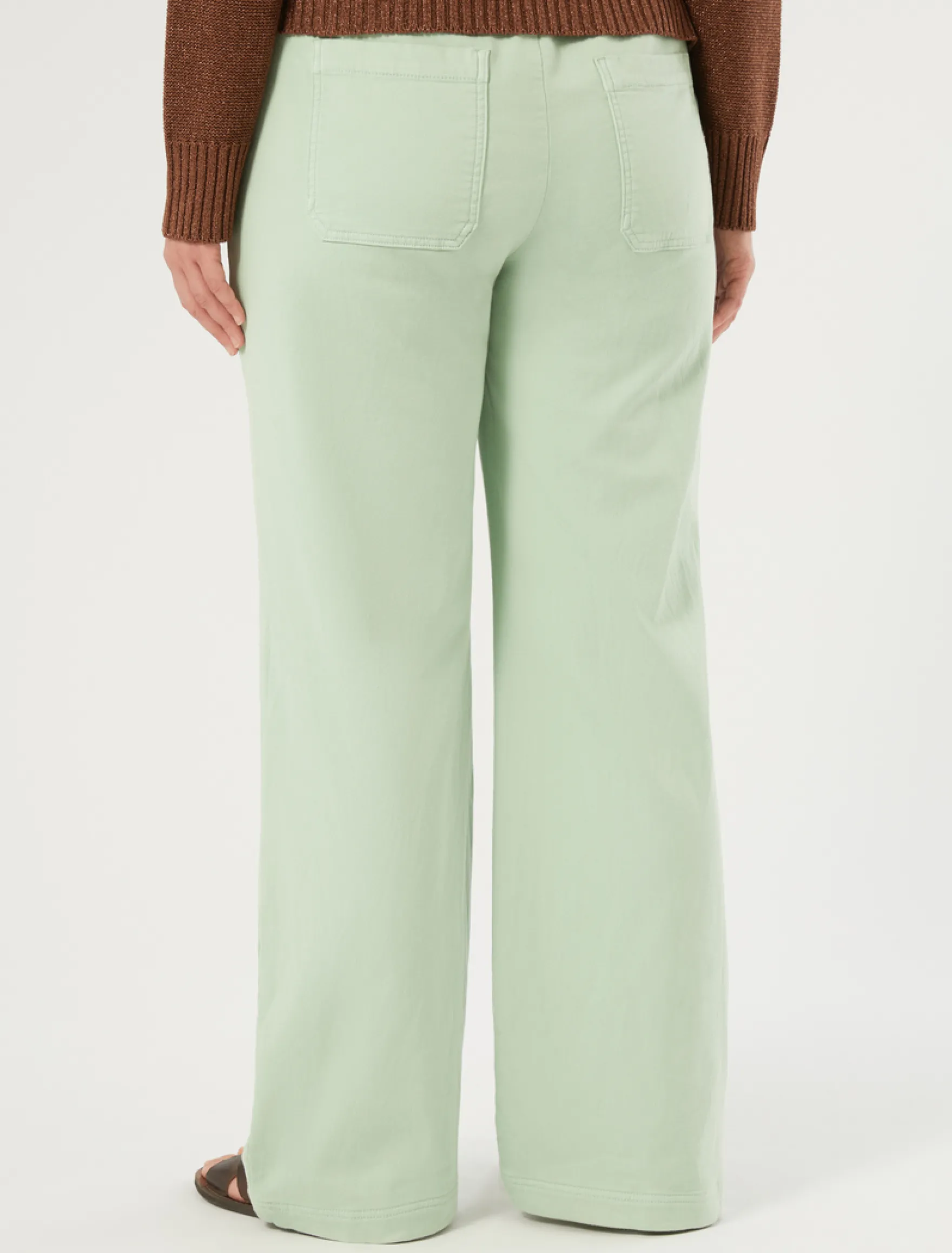 Pantaloni in felpa jersey - VERDE SALVIA