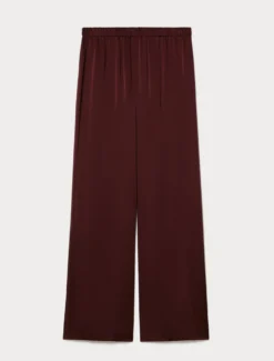 Pantaloni in frisottino lucido - ROSSO VIOLA