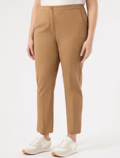 Pantaloni in gabardina di cotone - AVANA