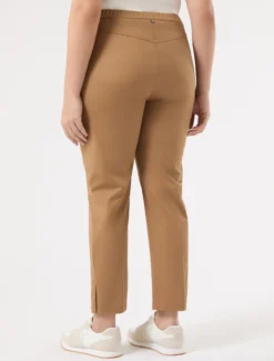 Pantaloni in gabardina di cotone - AVANA