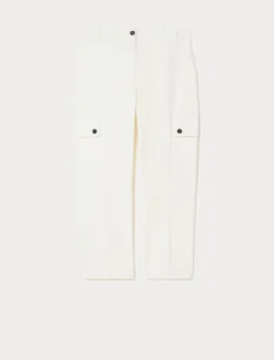 Pantaloni in gabardina di cotone - AVORIO