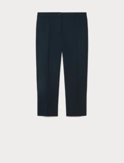 Pantaloni in gabardina di cotone - BLU MARINO