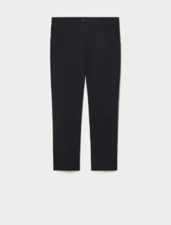 Pantaloni in gabardina di cotone - BLU MARINO