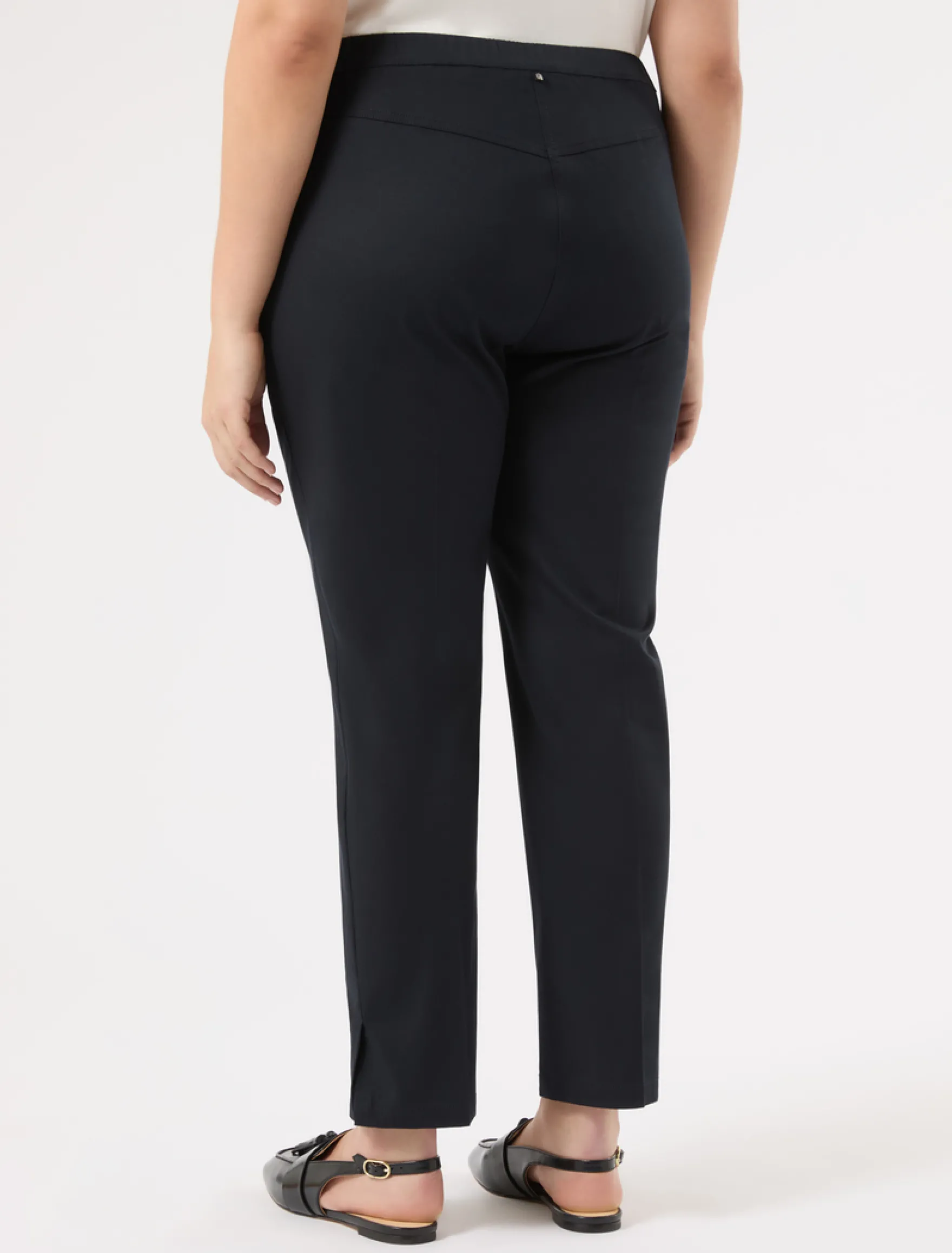 Pantaloni in gabardina di cotone - BLU MARINO