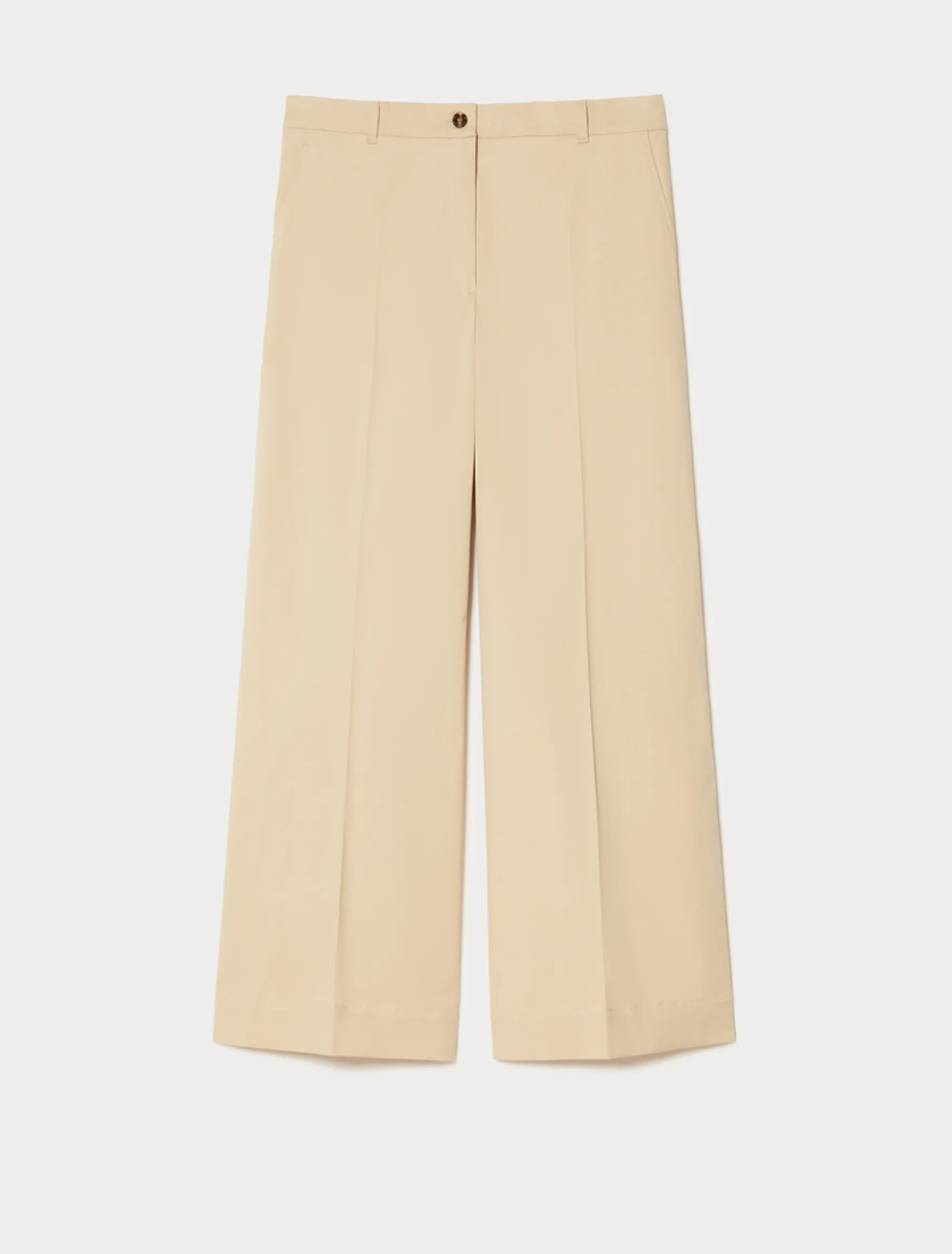 Pantaloni in gabardina di cotone - SABBIA
