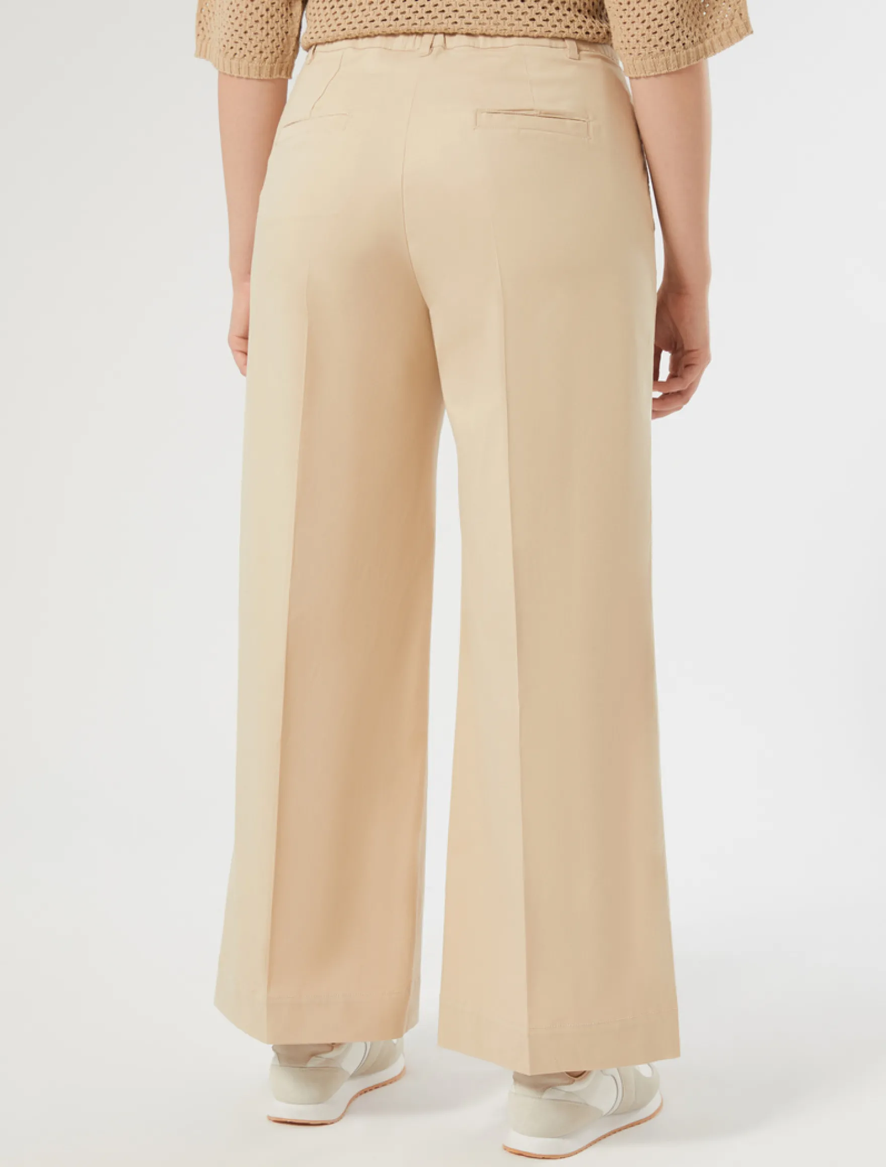 Pantaloni in gabardina di cotone - SABBIA