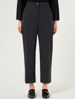 Pantaloni in gabardina di lana - BLU NOTTE